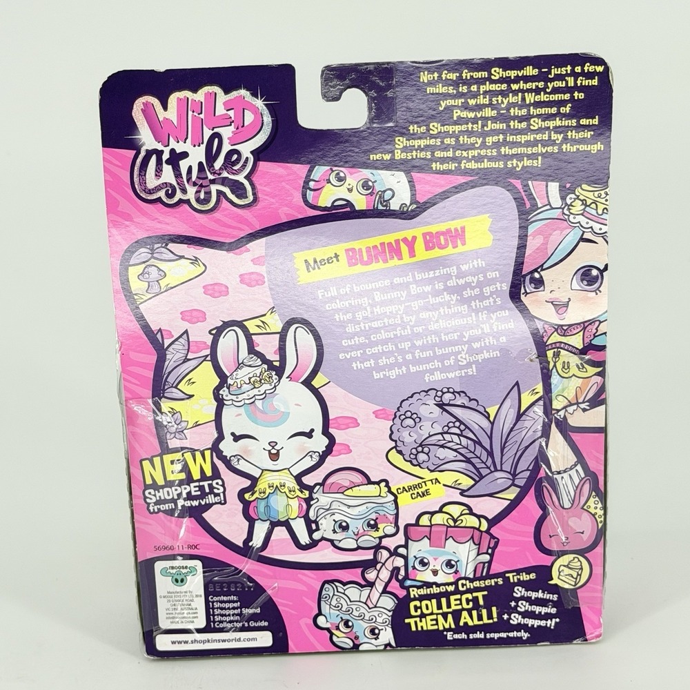 Shopkins Wild Style Bunny Bow Rainbow Chasers Tribe Fluffy Shoppet NEW Sealed - Picture 7 of 14
